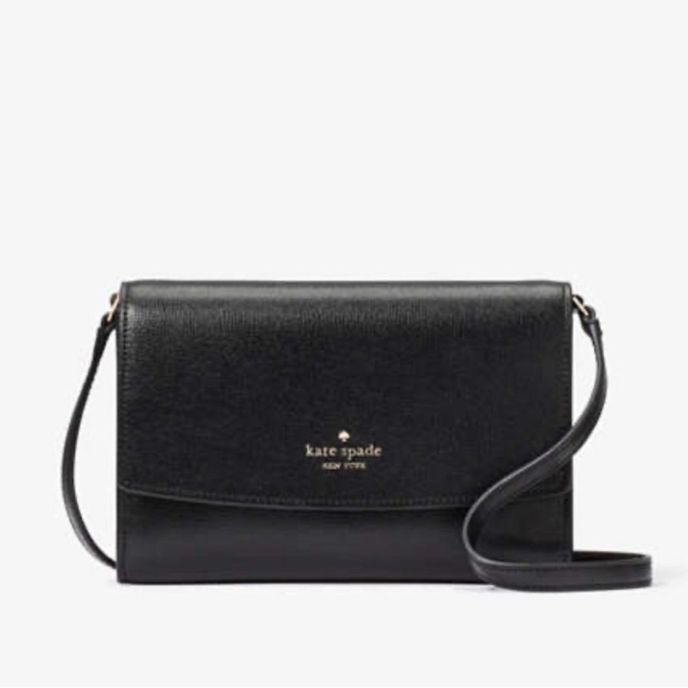 Brand New Kate Spade - Perry Saffiano Leather Crossbody Bag - Black ( NWT )